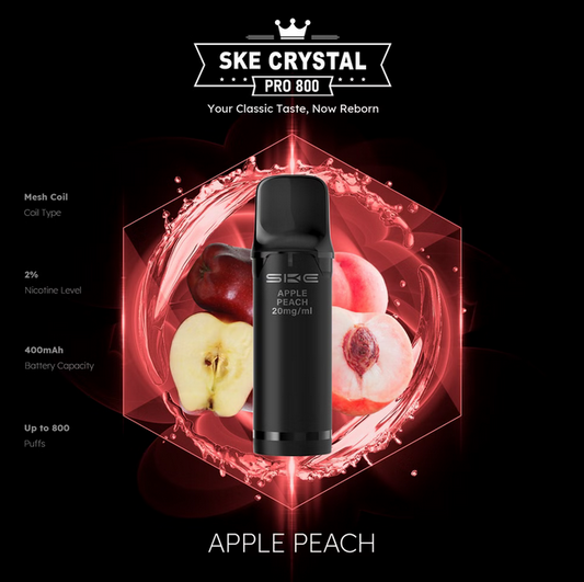 SKE Crystal Pro 800 2er Pod-Packung - 2% Nikotin (Kompatibel mit ELFA Basisgerät)