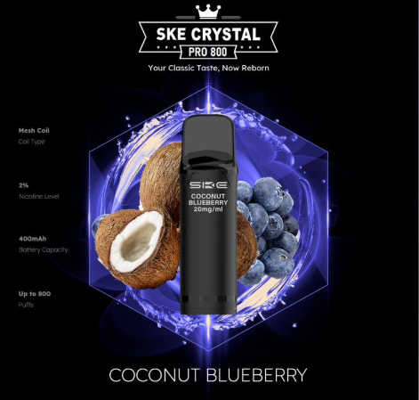 SKE Crystal Pro 800 2er Pod-Packung - 2% Nikotin (Kompatibel mit ELFA Basisgerät)