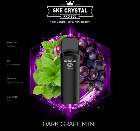 SKE Crystal Pro 800 2er Pod-Packung - 2% Nikotin (Kompatibel mit ELFA Basisgerät)