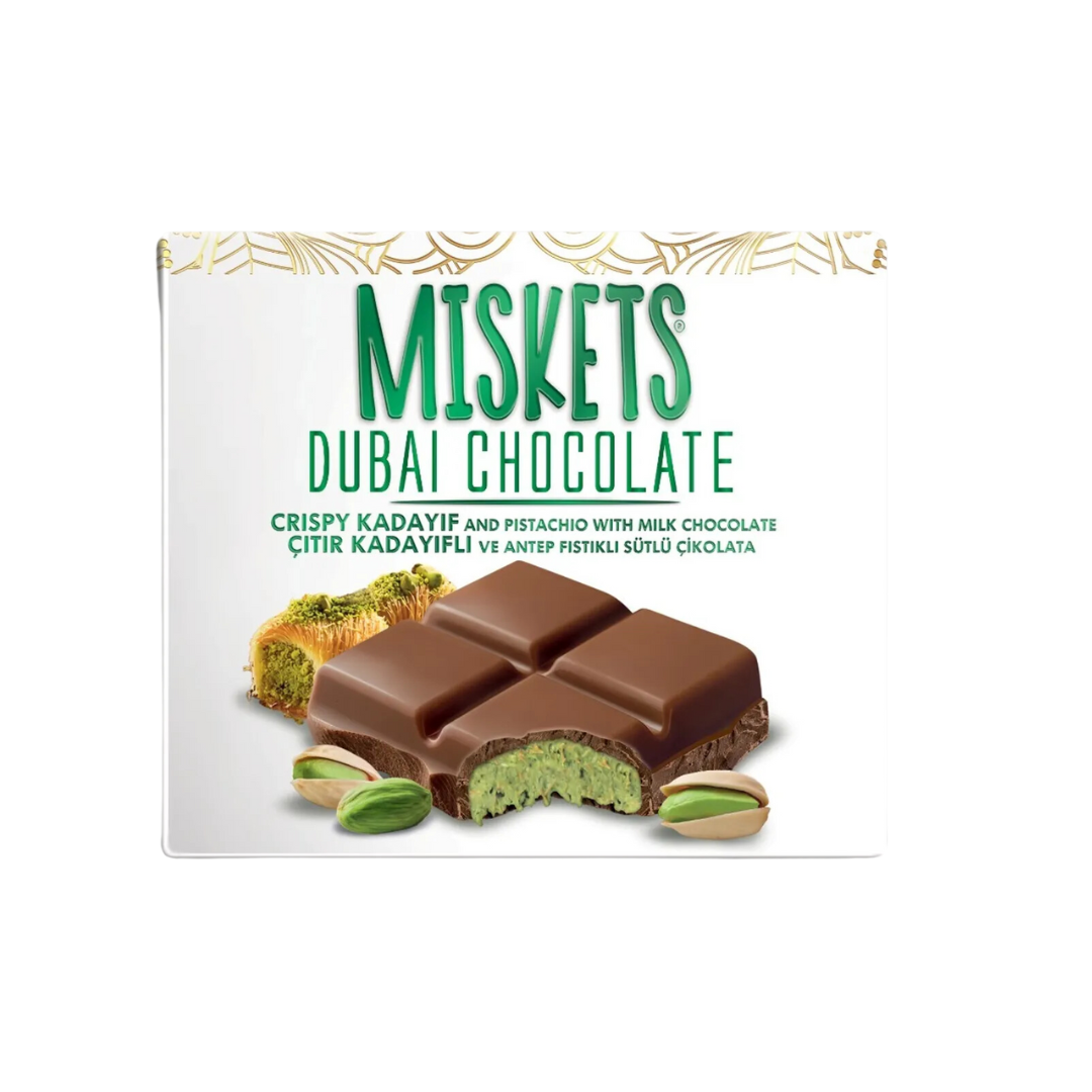 Miskets - Schokolade nach Dubai Art Pistazie 100 g